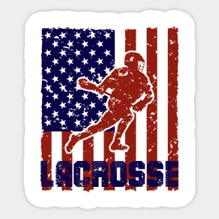 lacrosse,lacrosse usa flag,lacrosse t-shirt,lacrosse gifts Sticker